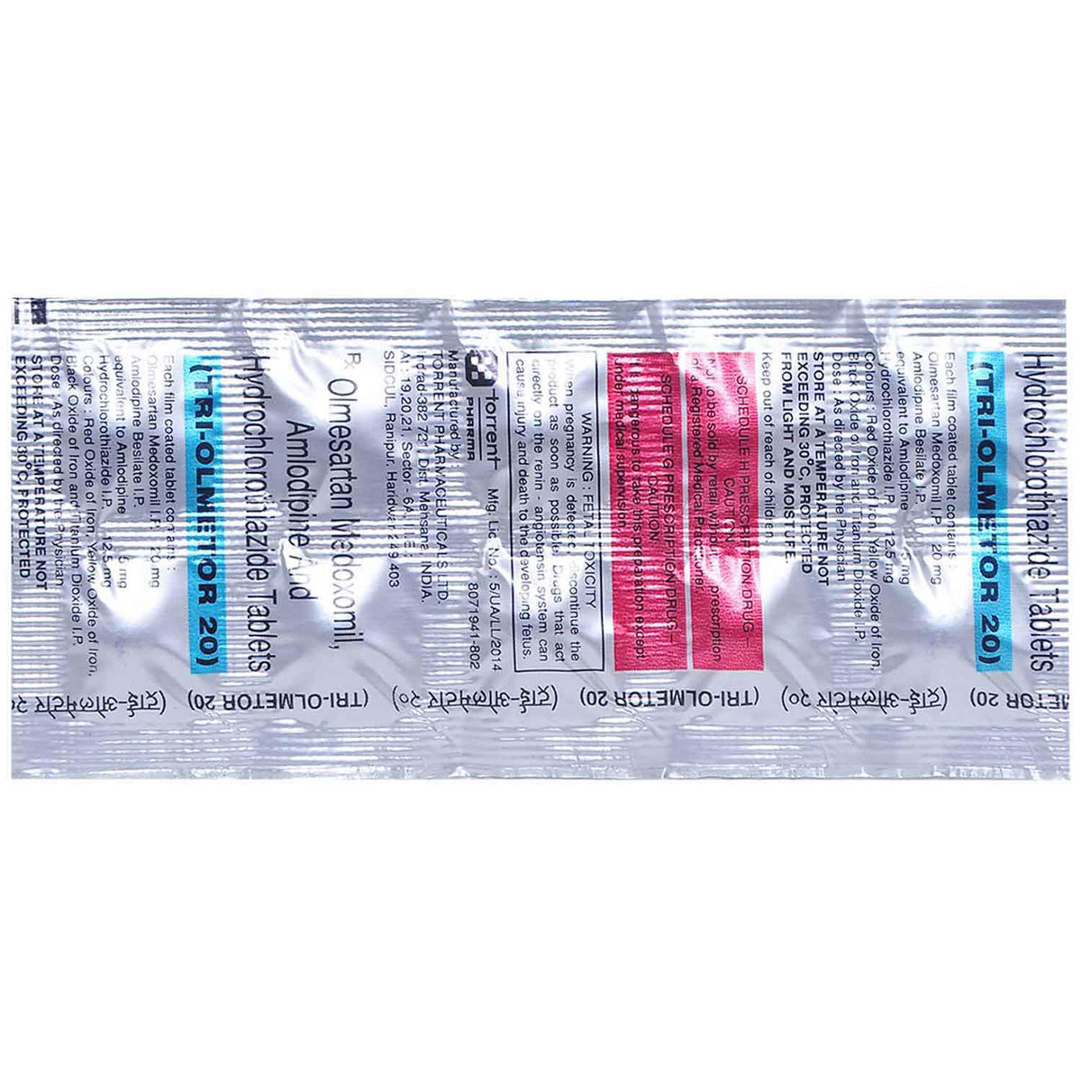 Tri-Olmetor 20 Tablet 10's, Pack of 10 TabletS Tri-Olmetor 20 Tablet 10's, Pack of 10 TabletS