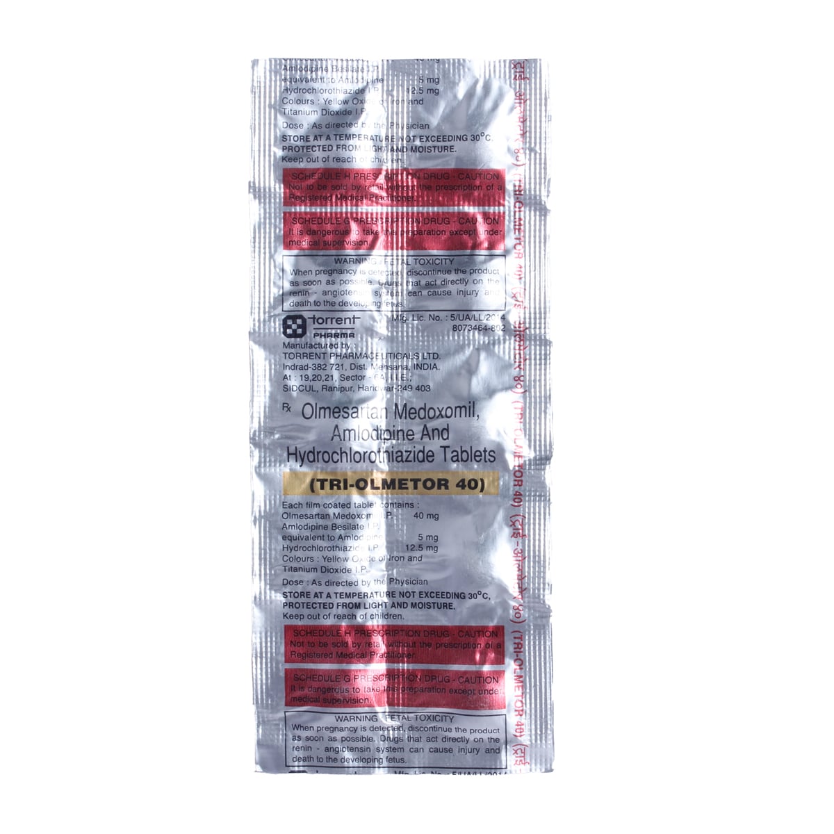 Buy Tri-Olmetor 40 Tablet 10's Online