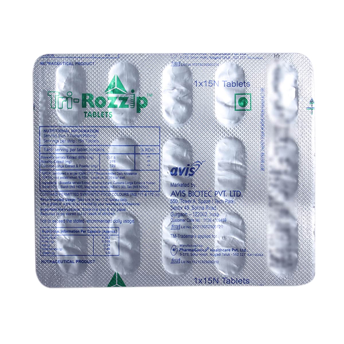 Tri Rozzip Tablet 15's, Pack of 15 TABLETS Tri Rozzip Tablet 15's, Pack of 15 TABLETS