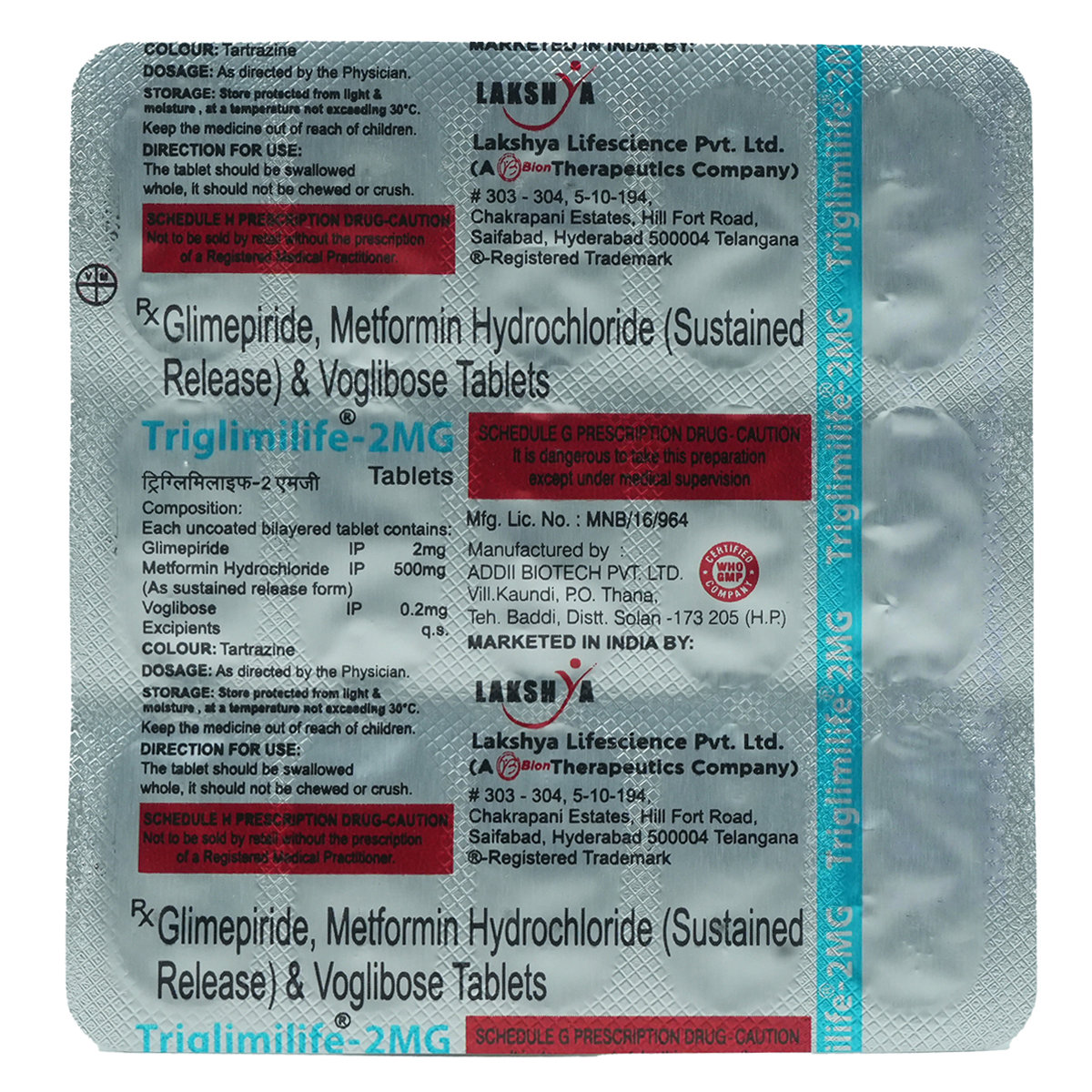 Triglimilife 2 Tablet 15's, Pack of 15 TABLETS Triglimilife 2 Tablet 15's, Pack of 15 TABLETS