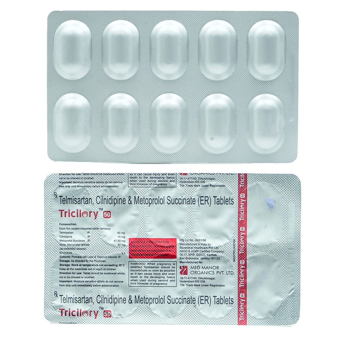 Buy Tricilory 50/10/40 mg Tablet 10's Online