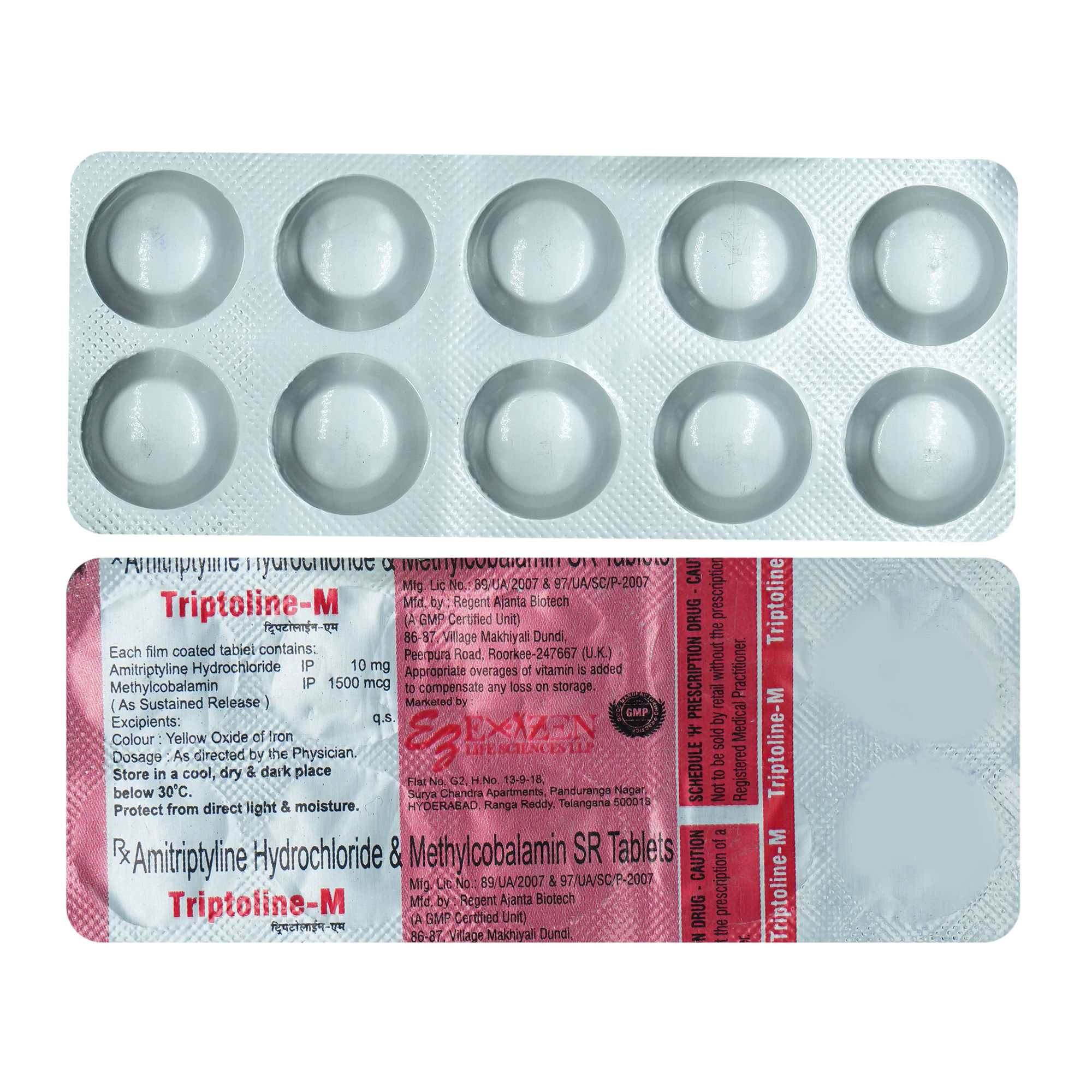 Buy Triptoline-M Tablet 10's Online