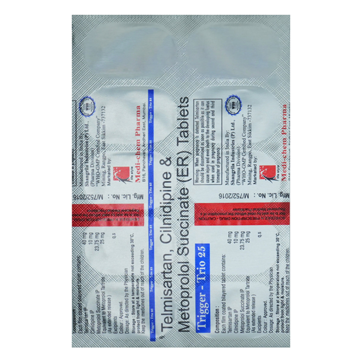 Trigger-Trio 25 Tablet 10's, Pack of 10 Trigger-Trio 25 Tablet 10's, Pack of 10