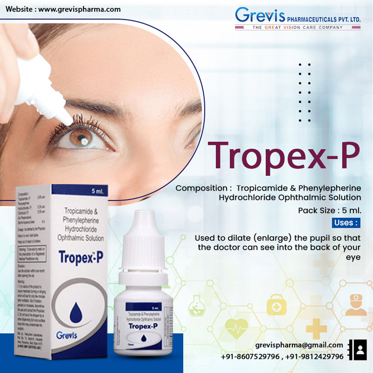 Tropex-P Ophthalmic Solution 5 ml, Pack of 1 Tropex-P Ophthalmic Solution 5 ml, Pack of 1