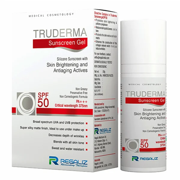 Truderma Spf 50 Sunscreen Gel 50 gm, Pack of 1