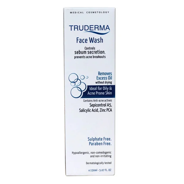 Truderma Face Wash 150 ml | Sepicontrol A5, Salicylic Acid, Zinc PCA | Deep Pore Cleansing | Removes Excess Oil | Prevents Acne Breakouts | For Oily &amp; Acne Prone Skin, Pack of 1
