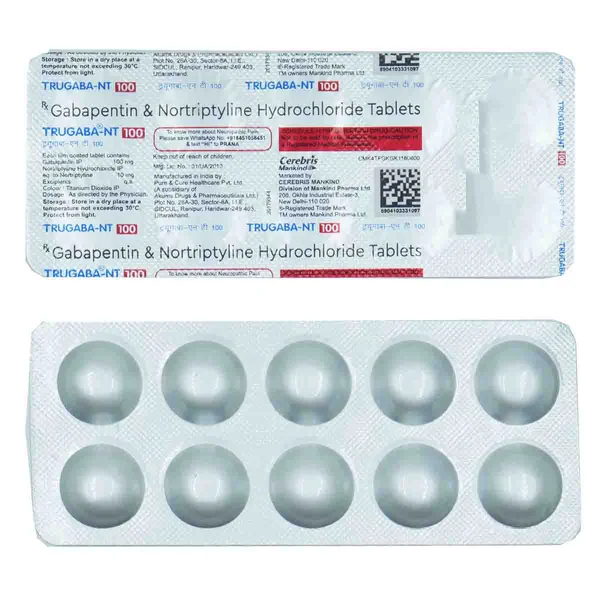 Trugaba-NT 100 Tablet 10's, Pack of 10 TABLETS