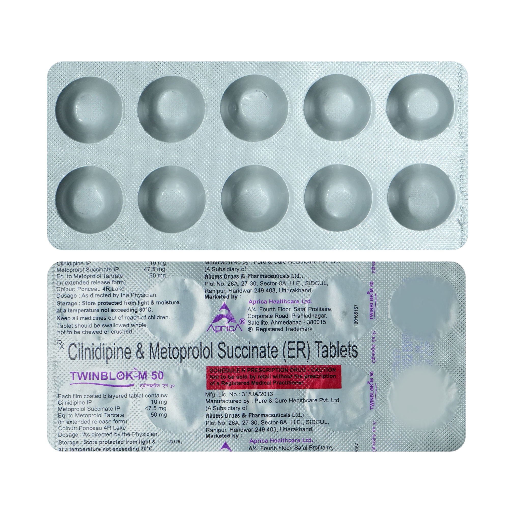 Buy Twinblok M 50mg Tablet 10's Online