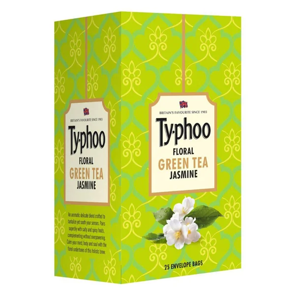 Ty.Phoo Floral Jasmine Green Tea Bags, 25 Count, Pack of 1