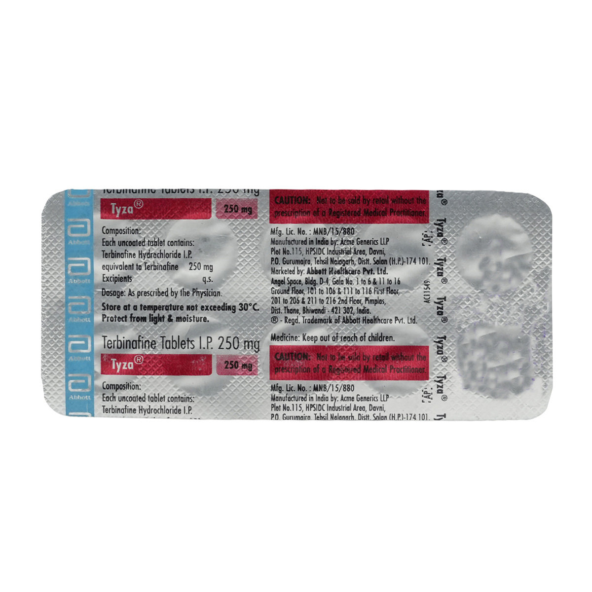 Tyza 250 mg Tablet 10's, Pack of 10 TABLETS Tyza 250 mg Tablet 10's, Pack of 10 TABLETS