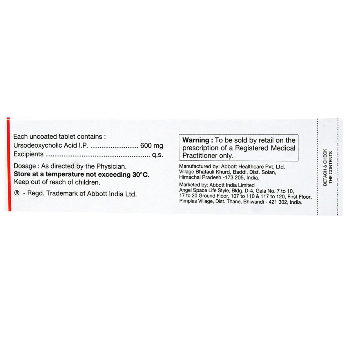 Udiliv 600 Tablet 10's, Pack of 10 TABLETS Udiliv 600 Tablet 10's, Pack of 10 TABLETS