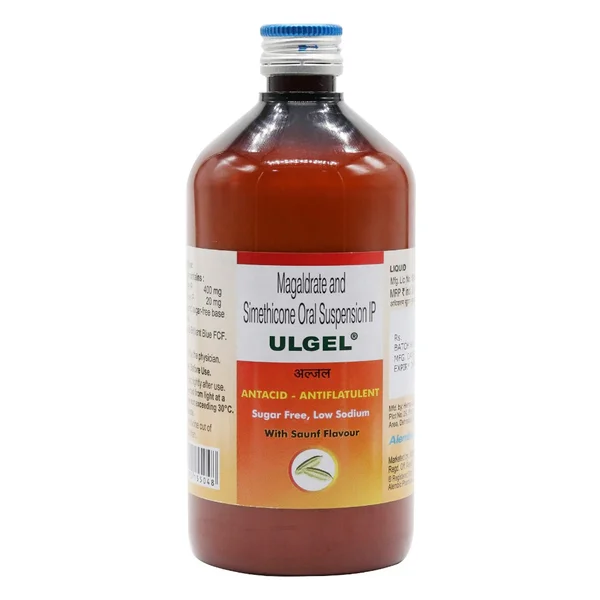 Ulgel Sugar Free Saunf Flavour Suspension 450 ml, Pack of 1 Suspension