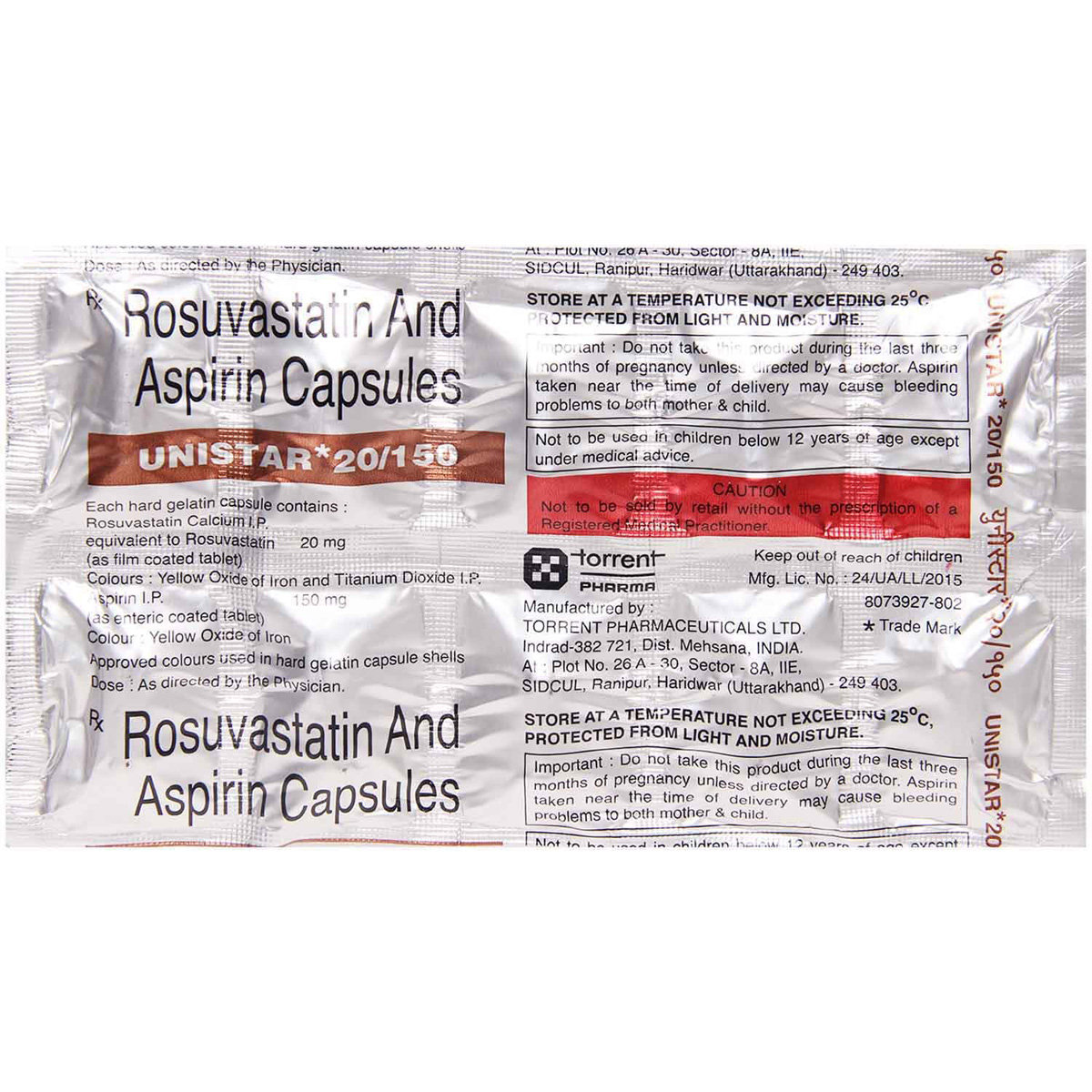 Unistar 20/150 Capsule 10's, Pack of 10 Unistar 20/150 Capsule 10's, Pack of 10