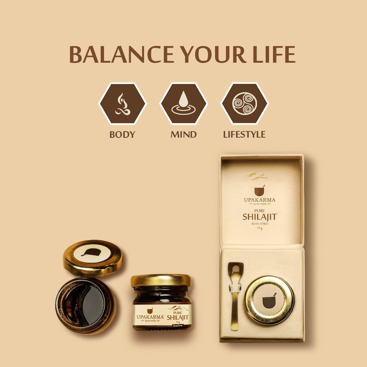 Upakarma Ayurveda Pure Shilajit Resin Form, 15 gm, Pack of 1 Upakarma Ayurveda Pure Shilajit Resin Form, 15 gm, Pack of 1