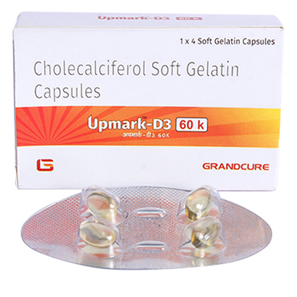 Upmark-D3 60K Softgel Capsule 4's, Pack of 4 CapsuleS Upmark-D3 60K Softgel Capsule 4's, Pack of 4 CapsuleS