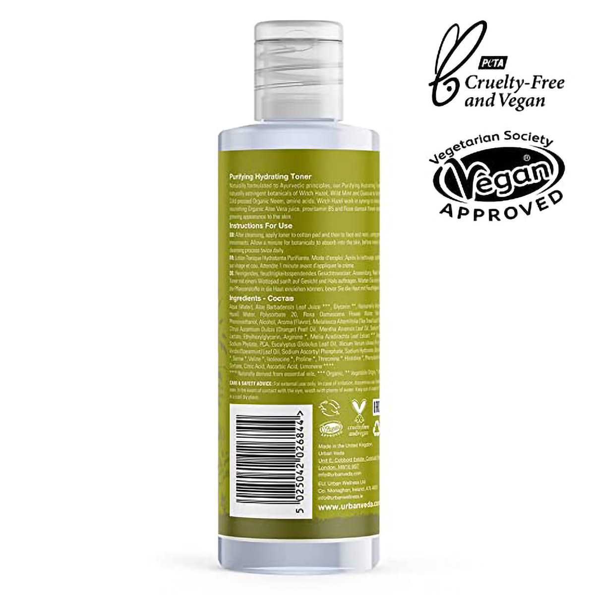 Urban Veda Purifying Hydrating Toner 150 ml | Neem, Aloe Vera, Provitamin B5, Amino Acids | Pore Refining | Clarify Congested Skin | pH Balanced | For Oil Prone Skin, Pack of 1 Urban Veda Purifying Hydrating Toner 150 ml | Neem, Aloe Vera, Provitamin B5, Amino Acids | Pore Refining | Clarify Congested Skin | pH Balanced | For Oil Prone Skin, Pack of 1