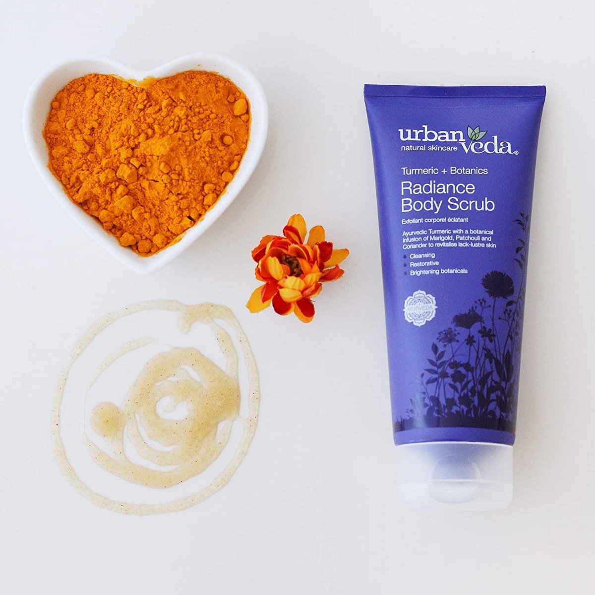 Urban Veda Radiance Turmeric Body Scrub 200 ml | Ayurvedic Turmeric With Infusion Of Coriander, Marigold & Patchouli | Cleanses, Brightens, Revitalises Lack Lustre Skin, Pack of 1 Urban Veda Radiance Turmeric Body Scrub 200 ml | Ayurvedic Turmeric With Infusion Of Coriander, Marigold & Patchouli | Cleanses, Brightens, Revitalises Lack Lustre Skin, Pack of 1