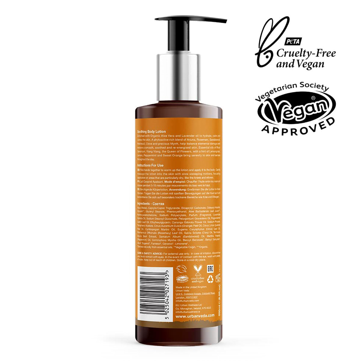 Urban Veda Soothing Body Lotion 250 ml | Sandalwood, Aloe Vera, Ylang Ylang | Soothes & Calm Destressed Skin | Enhance Skin Tone | For Normal To Sensitive Skin, Pack of 1 Urban Veda Soothing Body Lotion 250 ml | Sandalwood, Aloe Vera, Ylang Ylang | Soothes & Calm Destressed Skin | Enhance Skin Tone | For Normal To Sensitive Skin, Pack of 1