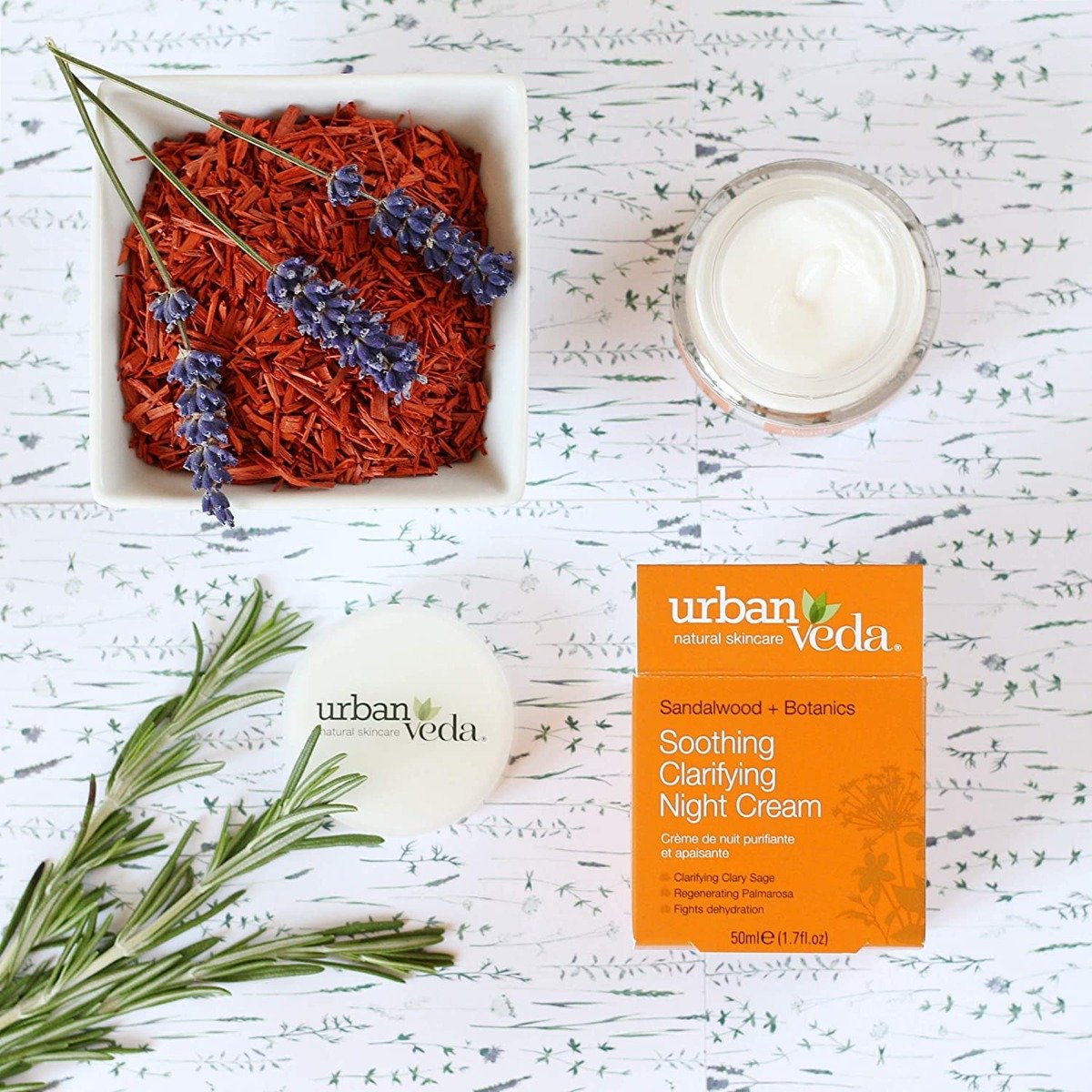 Urban Veda Soothing Sandalwood Night Cream 50 ml | Sandalwood, Clary Sage & Palmarosa | Fights Dehydration | Carifies Skin, Pack of 1 Urban Veda Soothing Sandalwood Night Cream 50 ml | Sandalwood, Clary Sage & Palmarosa | Fights Dehydration | Carifies Skin, Pack of 1