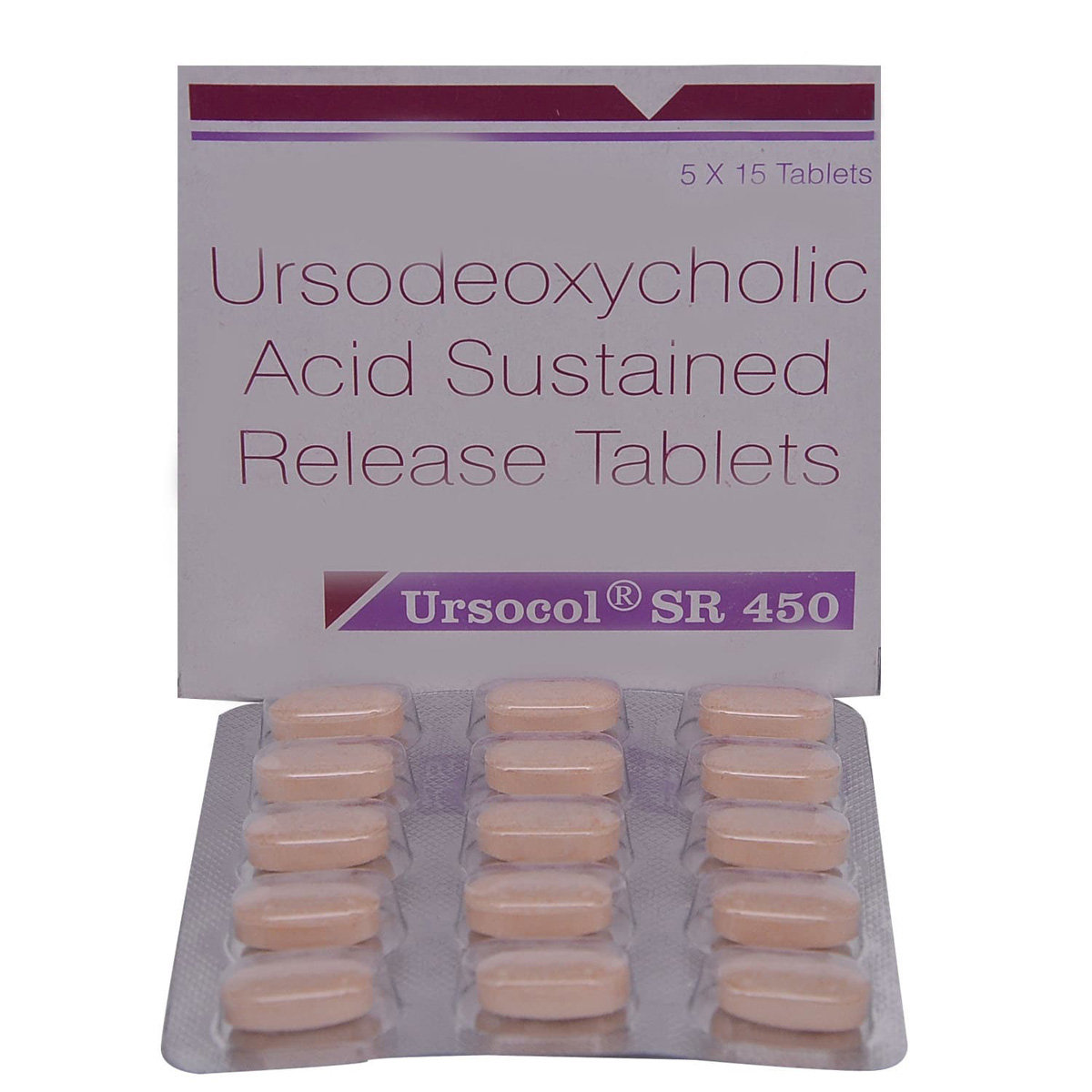 Ursocol SR 450 Tablet 15's, Pack of 15 TABLETS Ursocol SR 450 Tablet 15's, Pack of 15 TABLETS