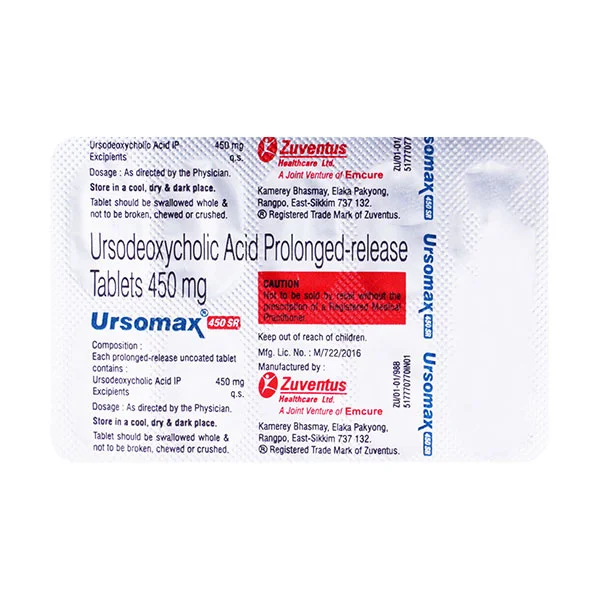 Ursomax 450 SR Tablet 10's, Pack of 10 TABLETS