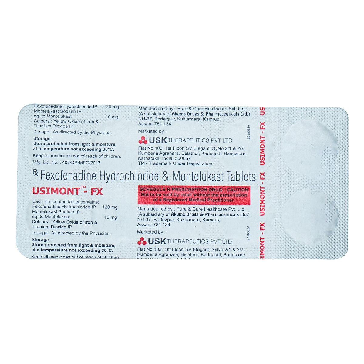 Usimont-FX Tablet 10's, Pack of 10 TabletS Usimont-FX Tablet 10's, Pack of 10 TabletS