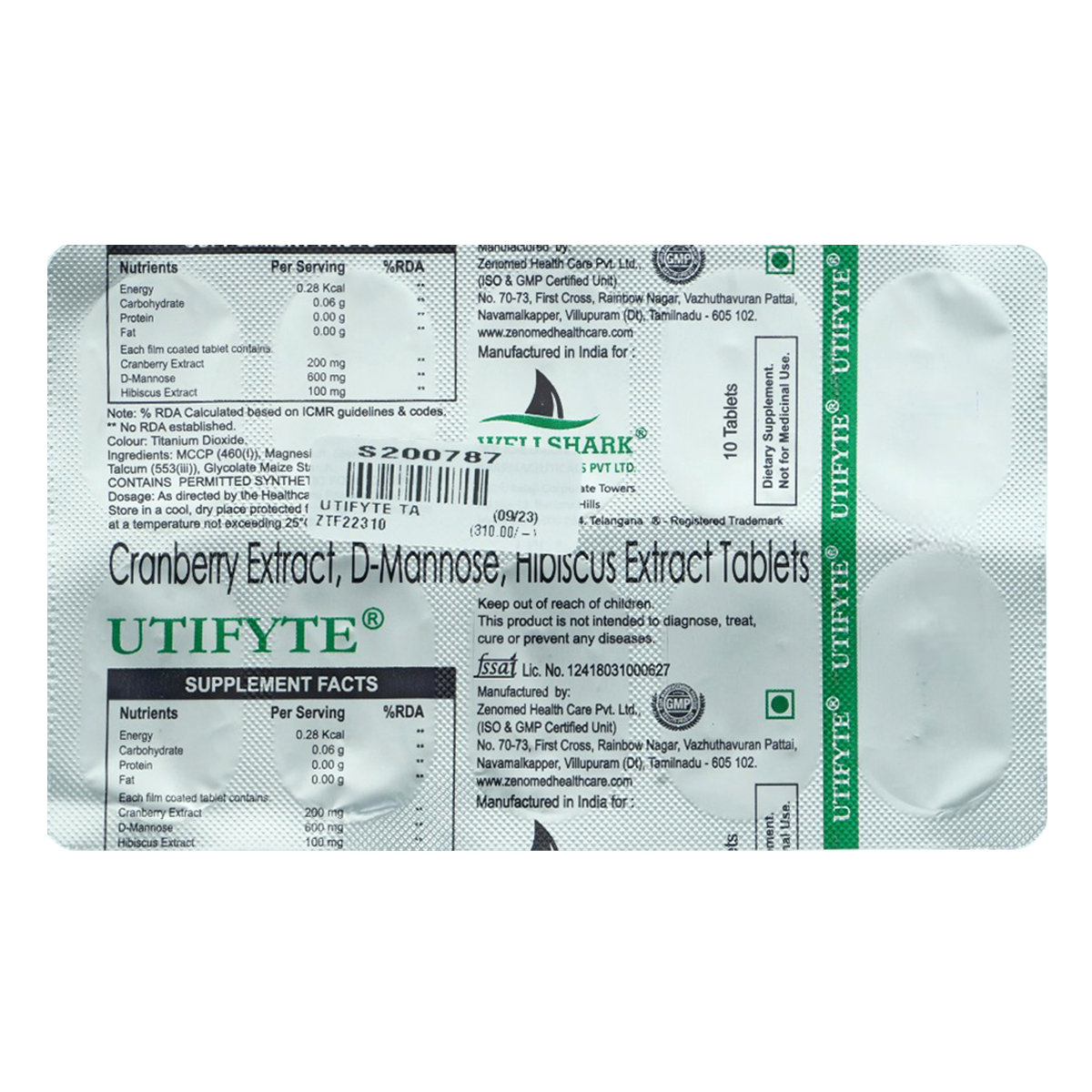 Utifyte Tablet 10's, Pack of 10 TabletS Utifyte Tablet 10's, Pack of 10 TabletS