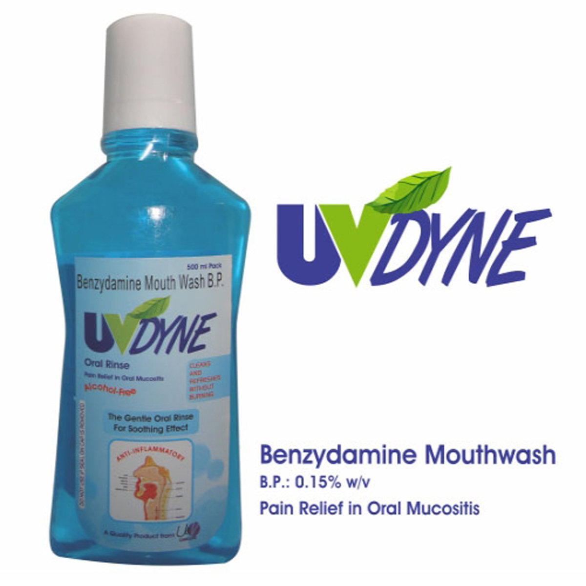 Uvdyne Mouthwash, 500 ml, Pack of 1 Uvdyne Mouthwash, 500 ml, Pack of 1