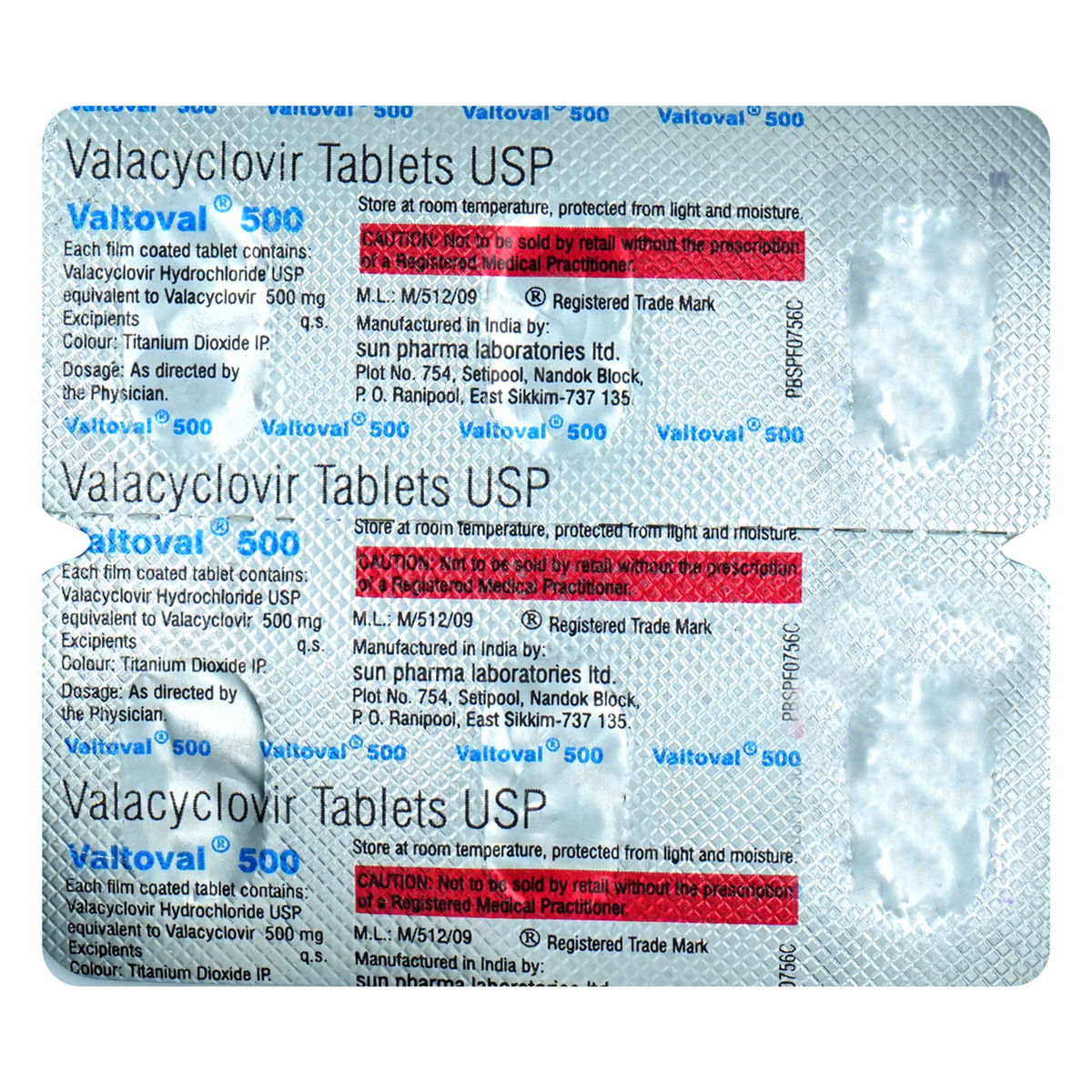 Buy Valtoval 500 Tablet 3's Online