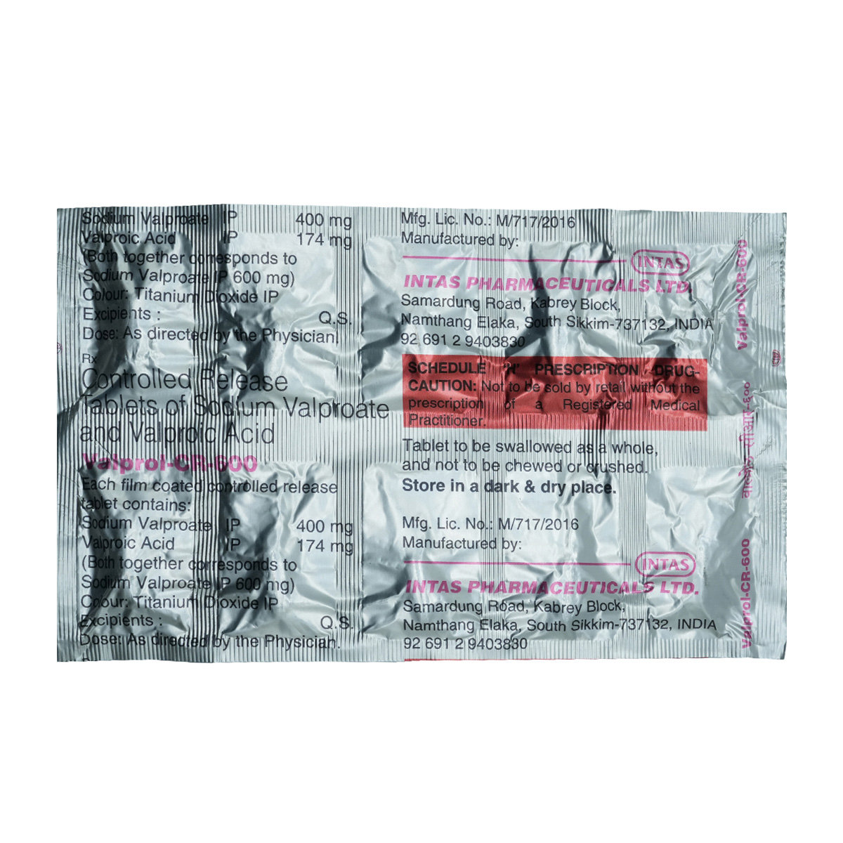 Valprol Cr 600 Tablet 10's, Pack of 10 TabletS Valprol Cr 600 Tablet 10's, Pack of 10 TabletS