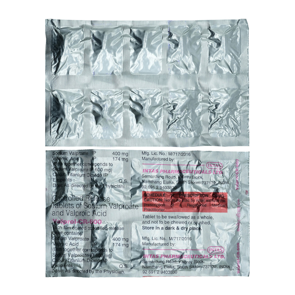 Valprol Cr 600 Tablet 10's, Pack of 10 TabletS Valprol Cr 600 Tablet 10's, Pack of 10 TabletS