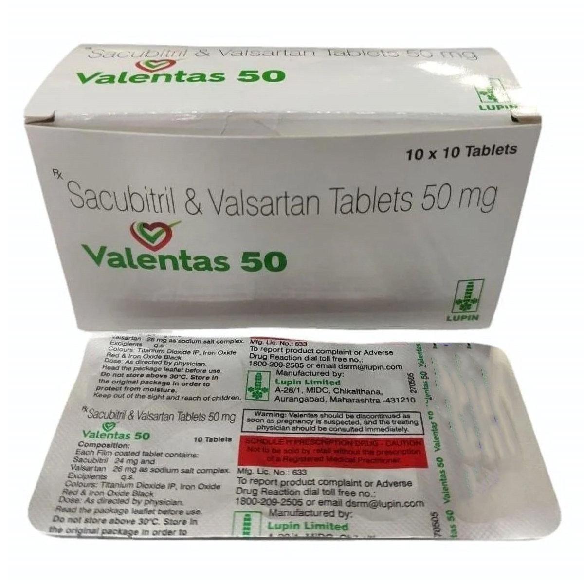 Valentas 50 Tablet 10's, Pack of 10 Valentas 50 Tablet 10's, Pack of 10