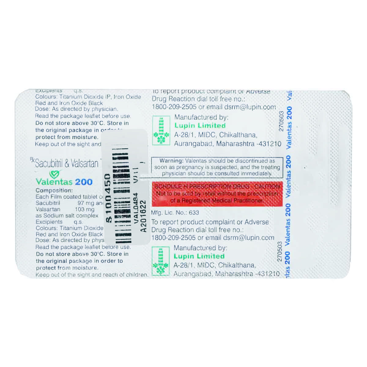 Valentas 200 Tablet 10's, Pack of 10 Valentas 200 Tablet 10's, Pack of 10