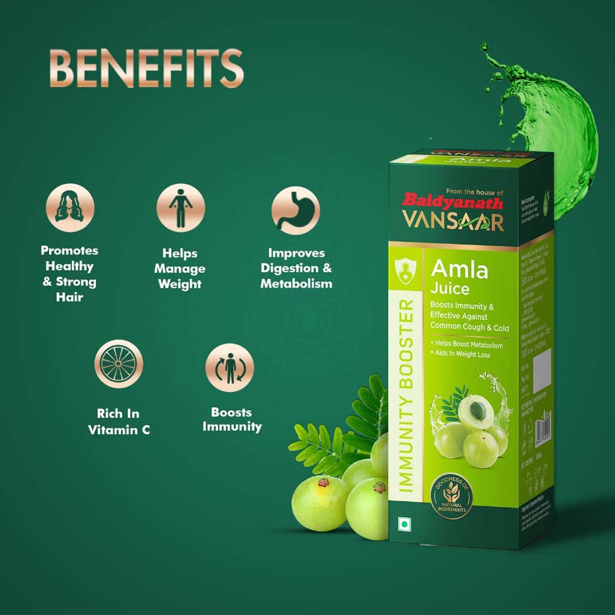 Baidyanath Vansaar Amla Juice, 1000 ml, Pack of 1 Baidyanath Vansaar Amla Juice, 1000 ml, Pack of 1