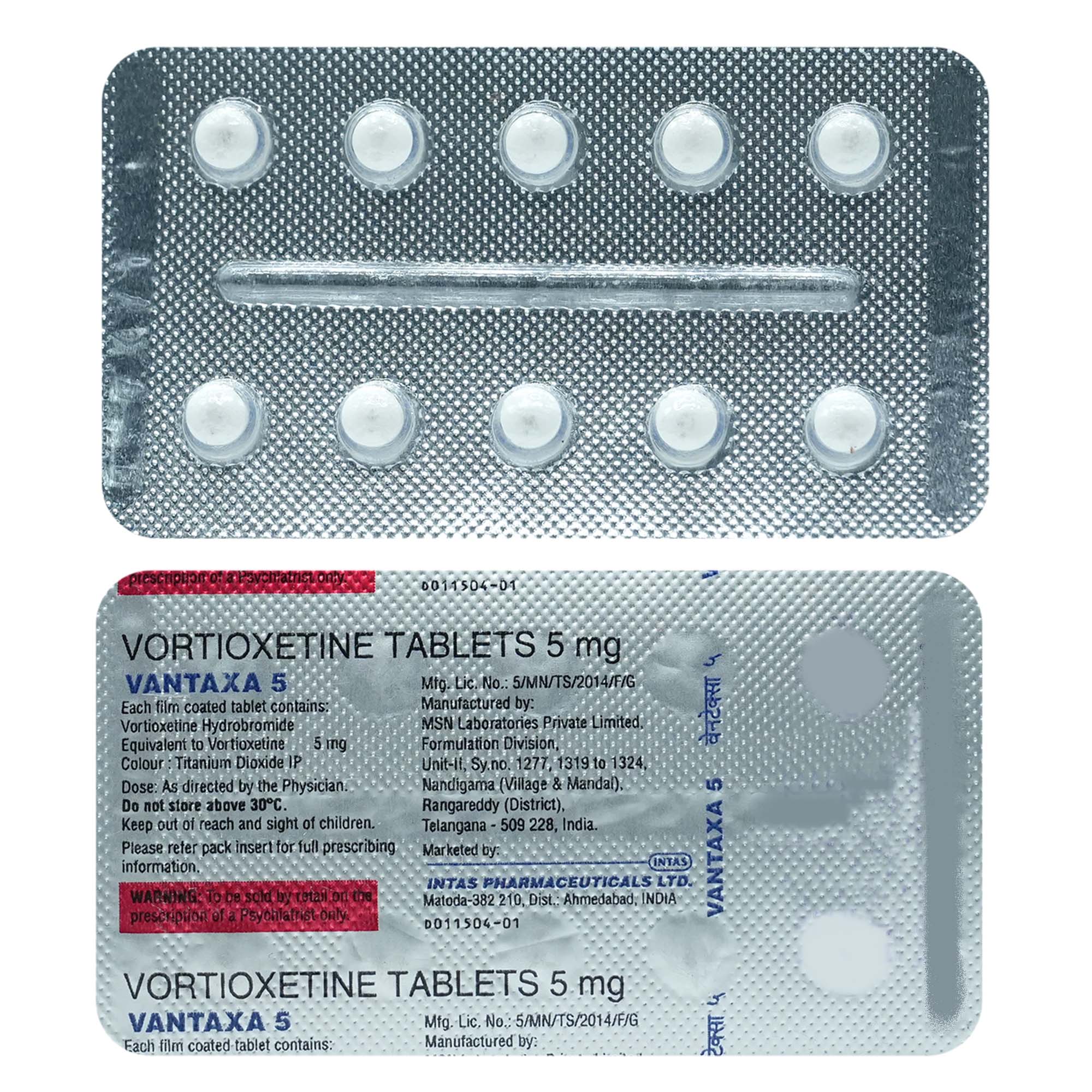 Buy Vantaxa 5 Tablet 10's Online