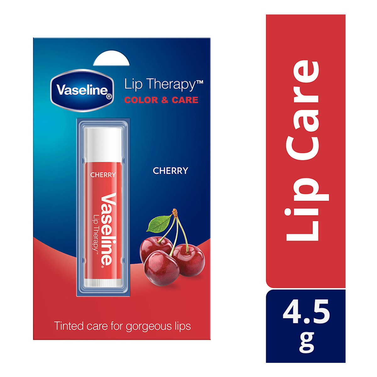 Vaseline Color & Care Cherry Chapstick, 4.5 gm, Pack of 1 Vaseline Color & Care Cherry Chapstick, 4.5 gm, Pack of 1