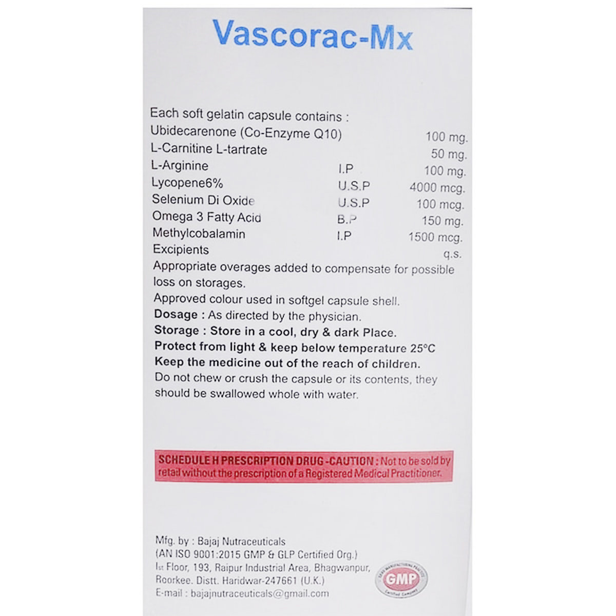 Vascorac-MX Capsule 10's, Pack of 10 CapsuleS Vascorac-MX Capsule 10's, Pack of 10 CapsuleS
