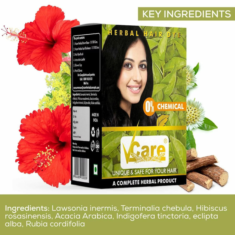 Vcare Herbal Hair Dye, 200 gm, Pack of 1 Vcare Herbal Hair Dye, 200 gm, Pack of 1