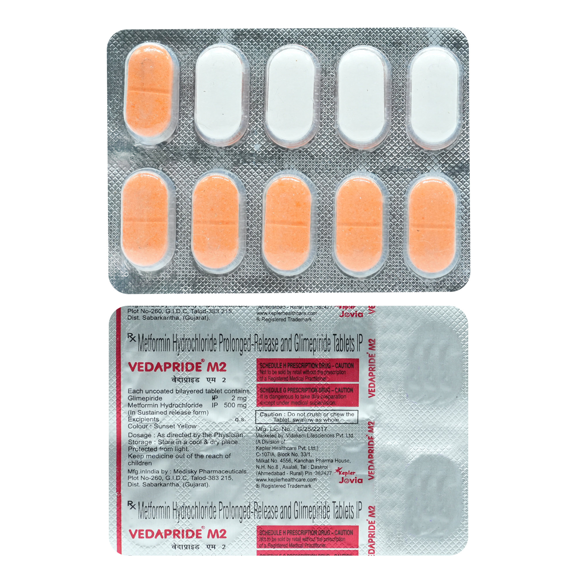 Vedapride M2 Tablet 10's, Pack of 10 TABLETS Vedapride M2 Tablet 10's, Pack of 10 TABLETS