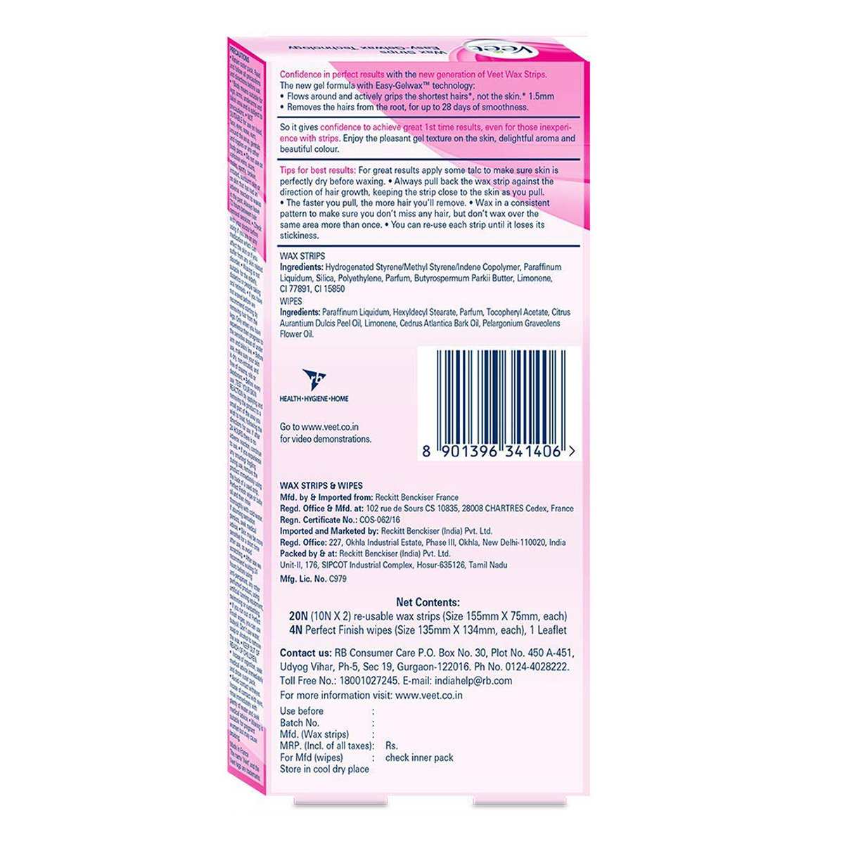 Veet Normal Skin Full Body Waxing Kit, 20 Strips, Pack of 1 Veet Normal Skin Full Body Waxing Kit, 20 Strips, Pack of 1