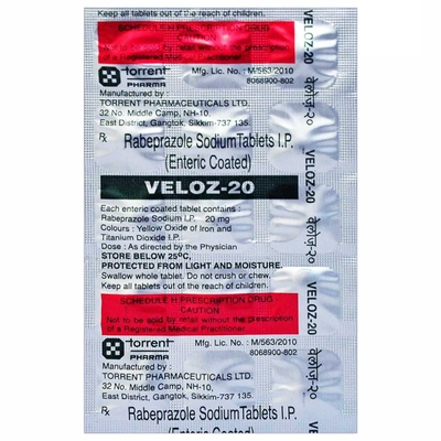 Veloz-20 Tablet 15's, Pack of 15 TABLETS