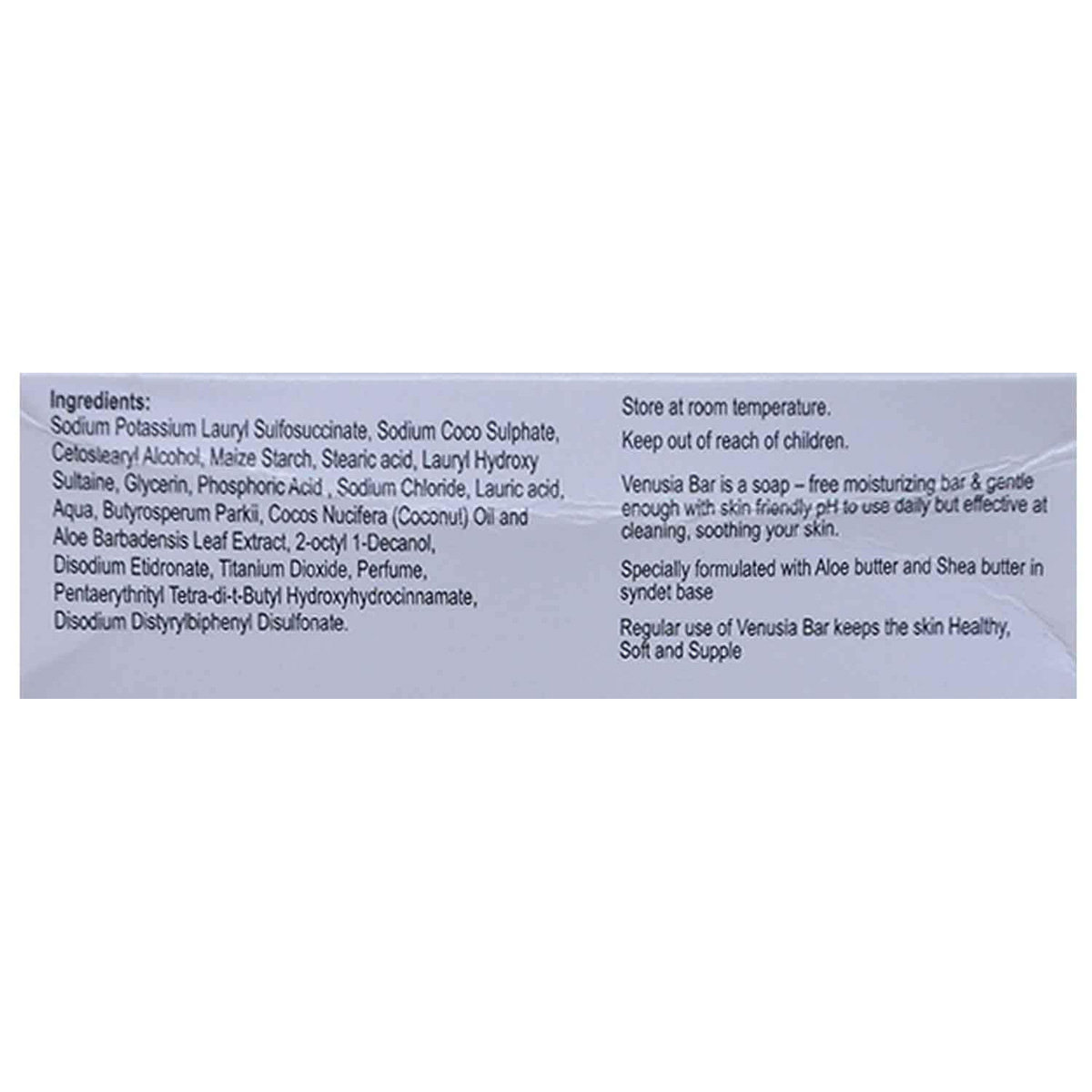 Venusia Cleansing & Moisturising Syndet Bar 75 gm | With Aloe And Shea Butter | Sooths And Cleans Skin, Pack of 1 Venusia Cleansing & Moisturising Syndet Bar 75 gm | With Aloe And Shea Butter | Sooths And Cleans Skin, Pack of 1