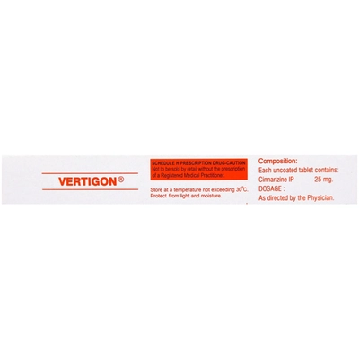 Vertigon Tablet 10's, Pack of 10 TABLETS