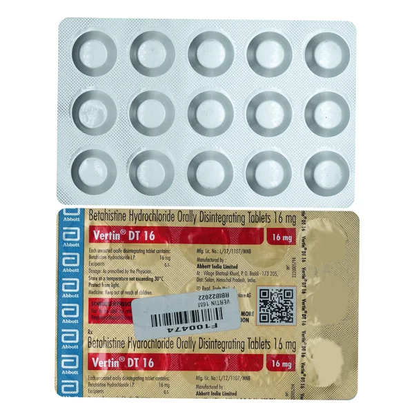 Vertin DT 16 Tablet 15's, Pack of 15 TABLETS