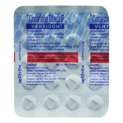 Vertigon 25 mg Tablet 20's, Pack of 20 TabletS