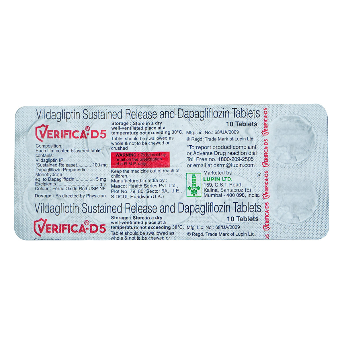 Verifica-D5 Tablet 10's, Pack of 10 Verifica-D5 Tablet 10's, Pack of 10