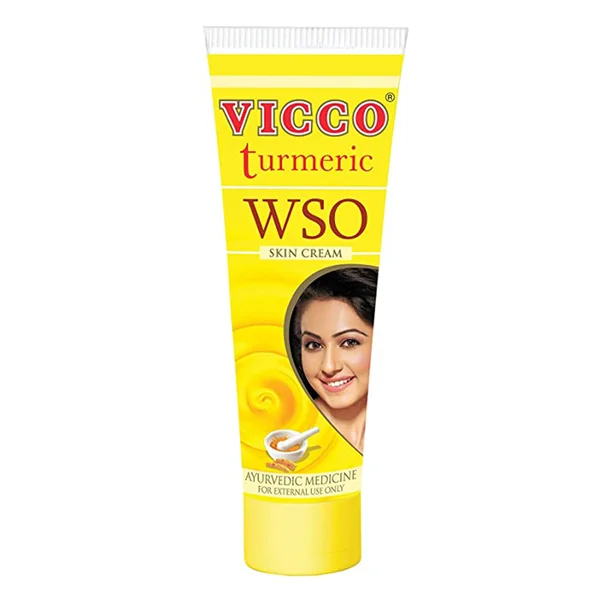 Vicco Turmeric WSO Skin Cream 60 gm | For Skin Infections, Boils, Wounds, Pimple &amp; Acne | Ayurvedic Cream, Pack of 1
