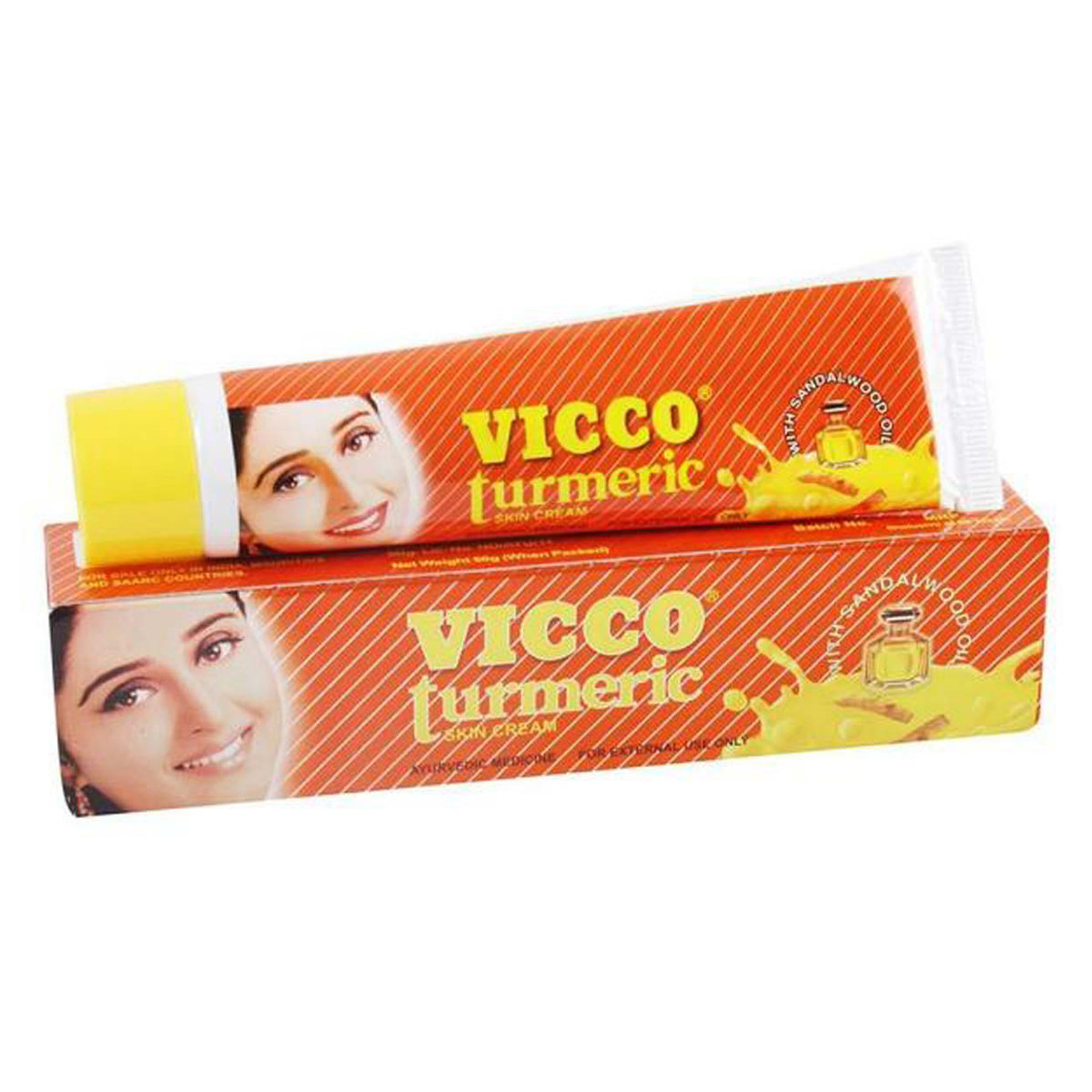 Vicco Turmeric Skin Cream 50 gm | With Sandalwood | Ayurvedic Cream | Cure Skin Infections | For Healthy & Clear Skin, Pack of 1 Vicco Turmeric Skin Cream 50 gm | With Sandalwood | Ayurvedic Cream | Cure Skin Infections | For Healthy & Clear Skin, Pack of 1