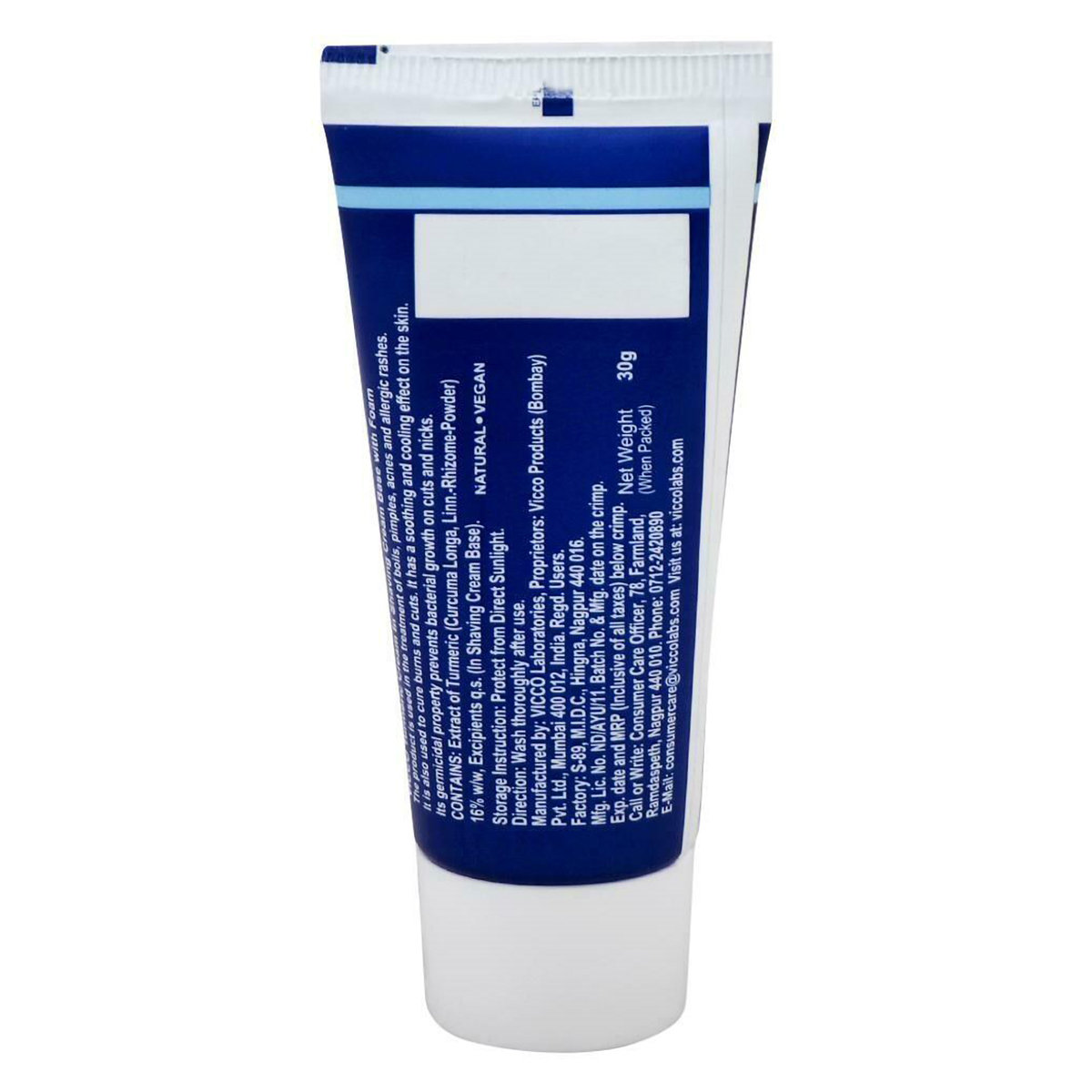 Vicco Turmeric Shaving Cream, 30 gm, Pack of 1 Vicco Turmeric Shaving Cream, 30 gm, Pack of 1