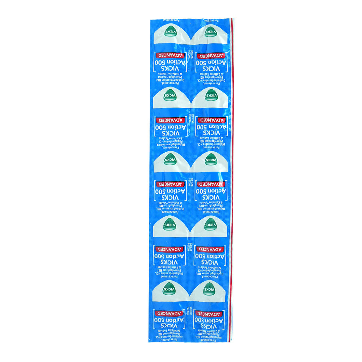 Vicks Action Advanced 500 mg, 10 Tablets, Pack of 10 Vicks Action Advanced 500 mg, 10 Tablets, Pack of 10